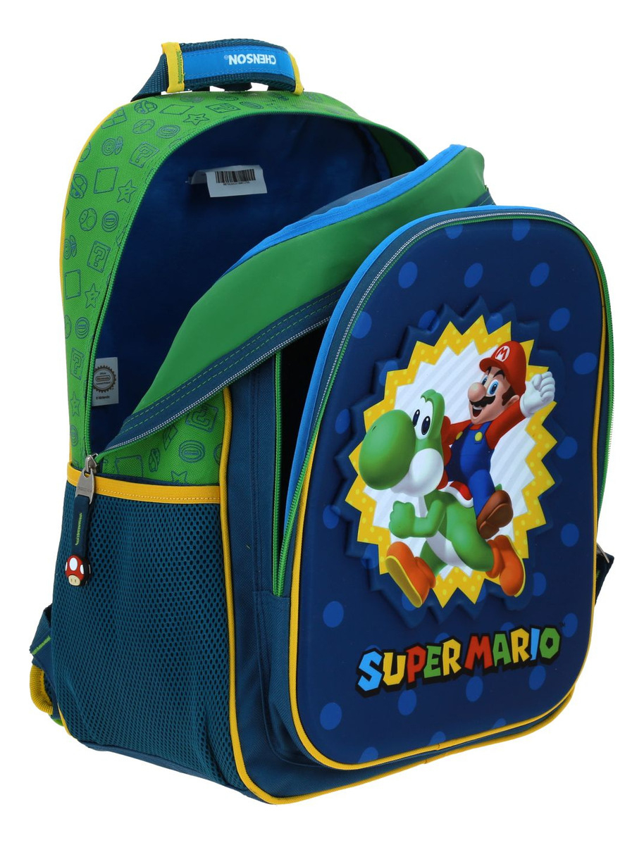 Mochila Grande Chenson Mario Bros Yoshi Mb70626-9 Sploshi - vista 2