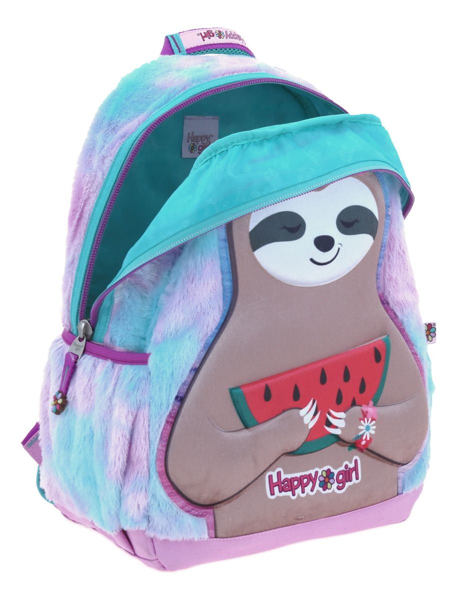 Mochila Grande Chenson Perezoso Peluche Happy Girl Loty Color Lila 3