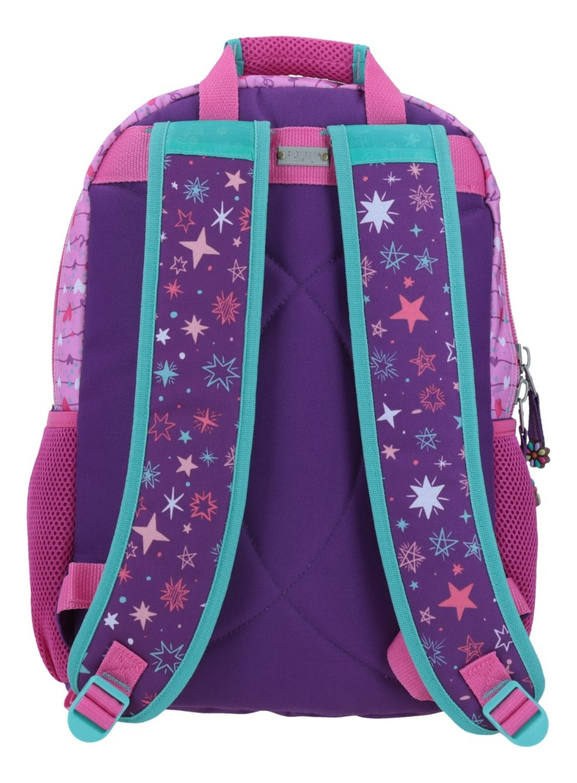 Mochila Grande Chenson Primaria Happy Girl Porta Tablet Color Violeta 4