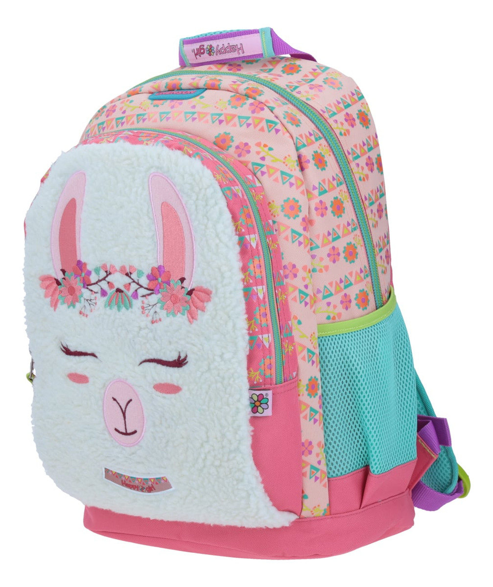 Mochila Grande Chenson Primaria Happy Girl Porta Tablet Llama Peluche Coleccion Drama Hg64470-p Color Rosa 2