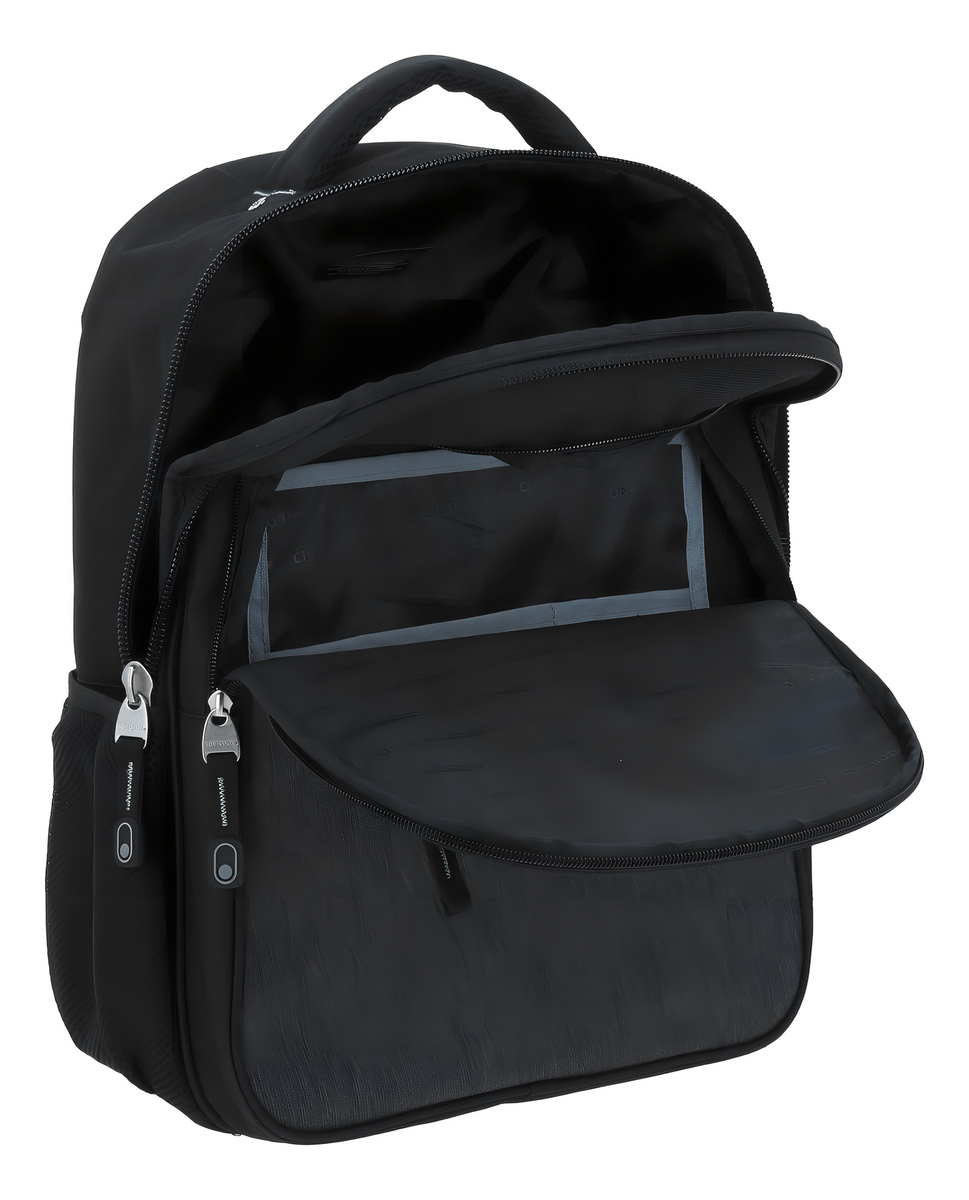 Mochila Grande Chenson Pro Ejecutiva Heri Portalaptop Color Gris Oscuro Diseño De La Tela Liso 5