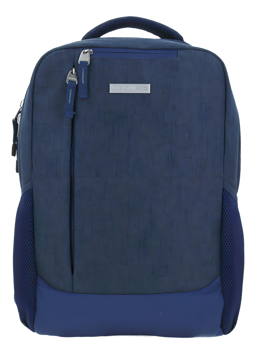 Mochila Grande Chenson Pro Evan Porta Laptop Cp65923 Color Azul Oscuro Diseño De La Tela Liso