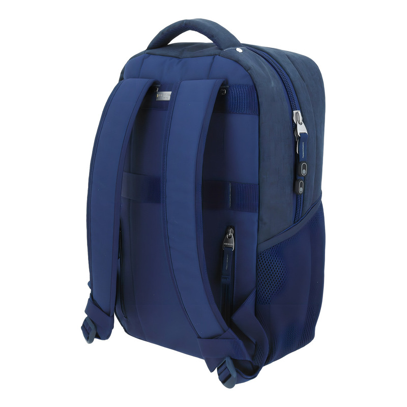 Mochila Grande Chenson Pro Evan Porta Laptop Cp65923 Color Azul Oscuro Diseño De La Tela Liso 3