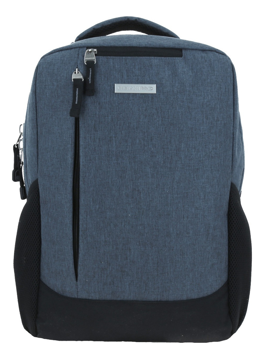 Mochila Grande Chenson Pro Evan Porta Laptop Cp65923 Color Gris Diseño De La Tela Liso