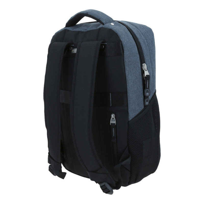 Mochila Grande Chenson Pro Evan Porta Laptop Cp65923 Color Gris Diseño De La Tela Liso 3