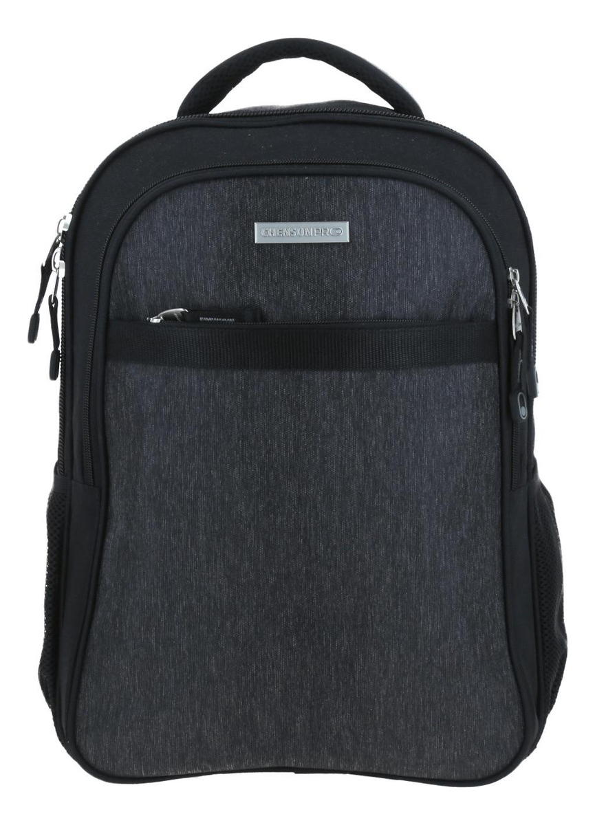 Mochila Grande Chenson Pro Heri Negro Porta Laptop De 15
