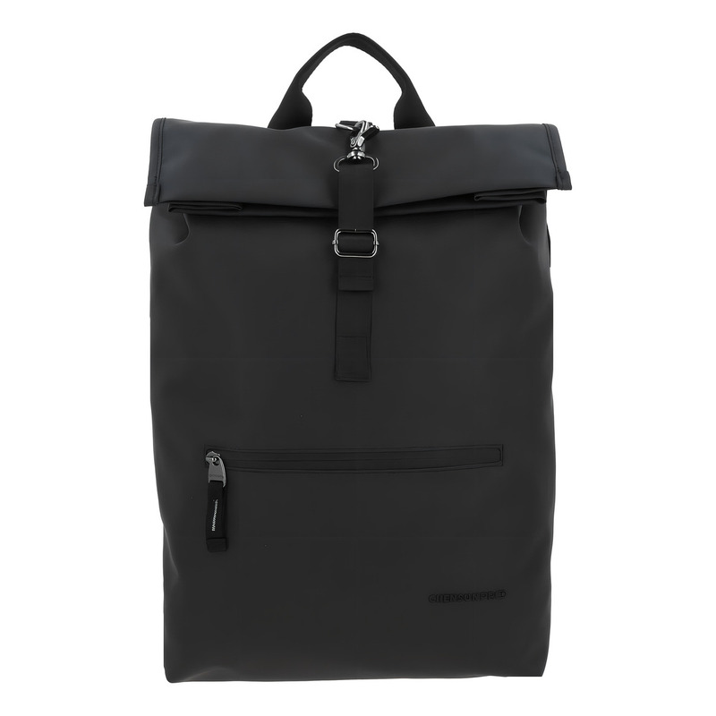 Mochila Grande Chenson Pro Rambo Color Negro Broche Diseño De La Tela Lisa