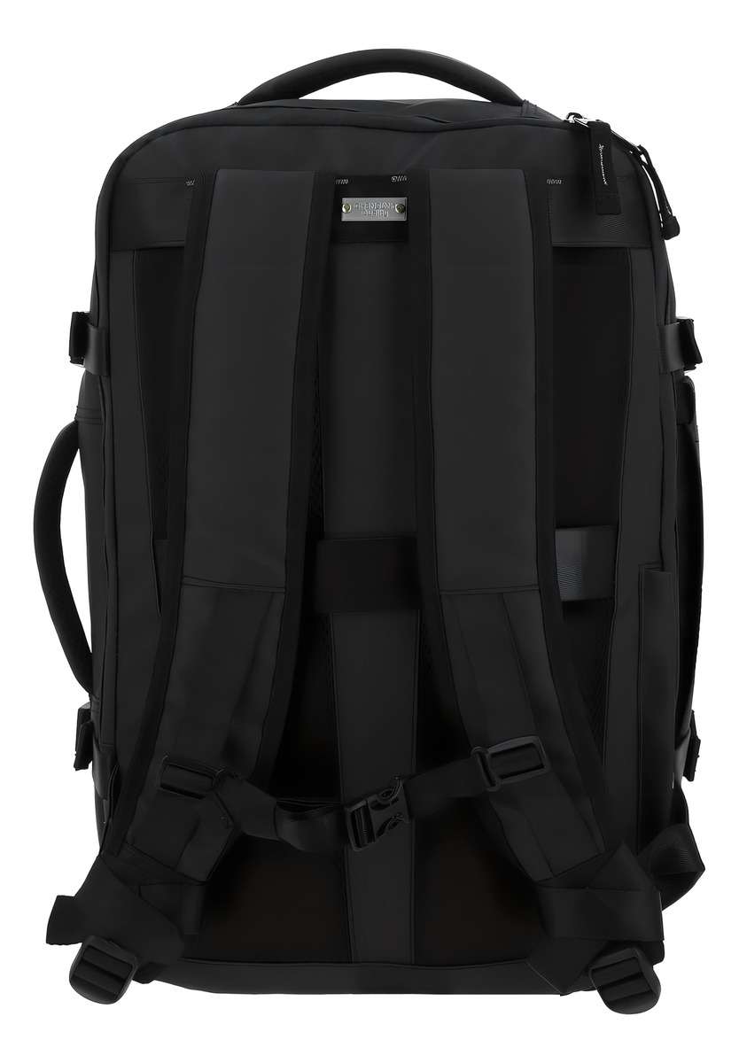 Mochila Grande Chenson Pro Rambo Color Negro Multiples Bolsillos Porta Laptop Diseño De La Tela Lisa 4