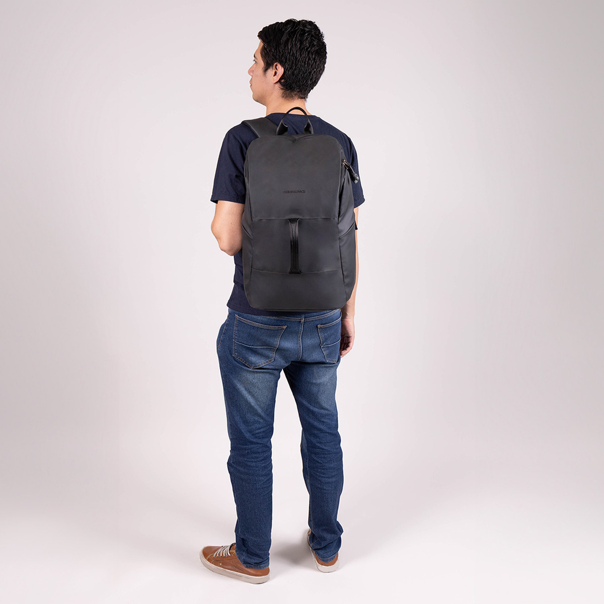 Mochila Grande Chenson Pro Rambo Color Negro Para Hombre Diseño De La Tela Lisa - vista 2