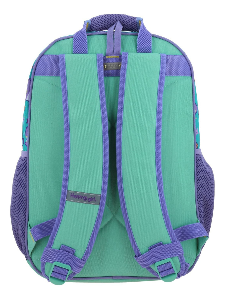 Mochila Grande Chenson Vania Bachur Josed Para Niña Escolar Color Turquesa Diseño De La Tela Liso 4