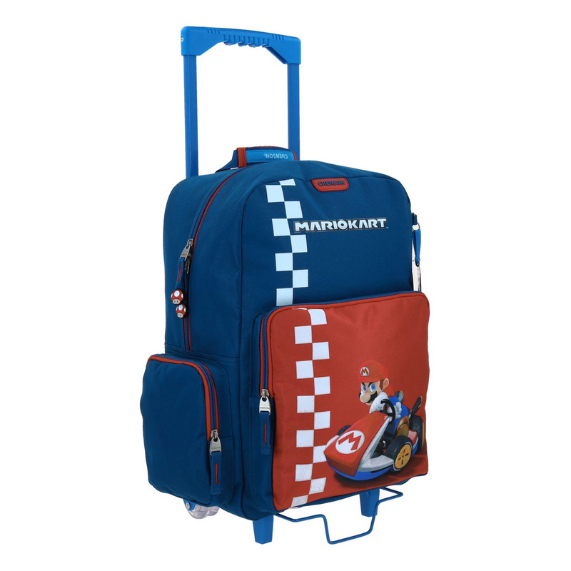 Mochila Grande Con Ruedas Chenson Mario Bros Brife - vista 2