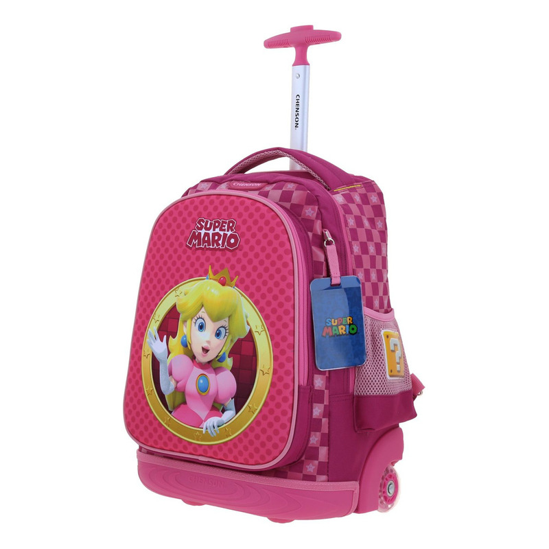 Mochila Grande Con Ruedas Chenson Mario Bros Peach Barb 2