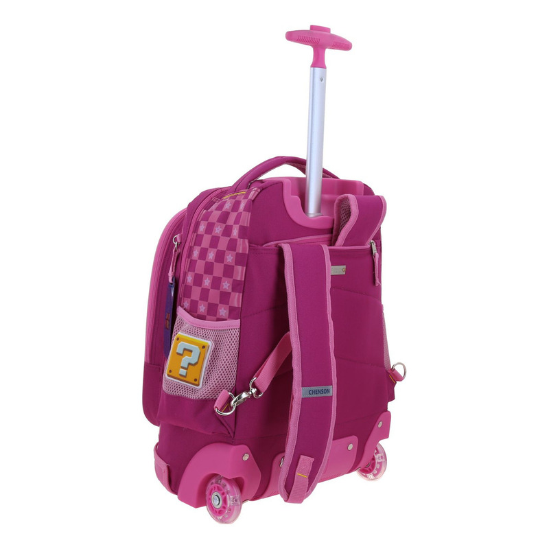 Mochila Grande Con Ruedas Chenson Mario Bros Peach Barb 3