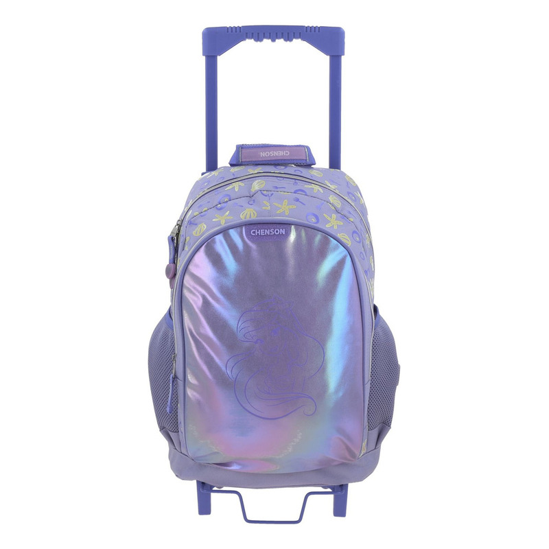 Mochila Grande Con Ruedas Fabrica Chenson Disney Princesas Sirenita Sia Pr70614-v