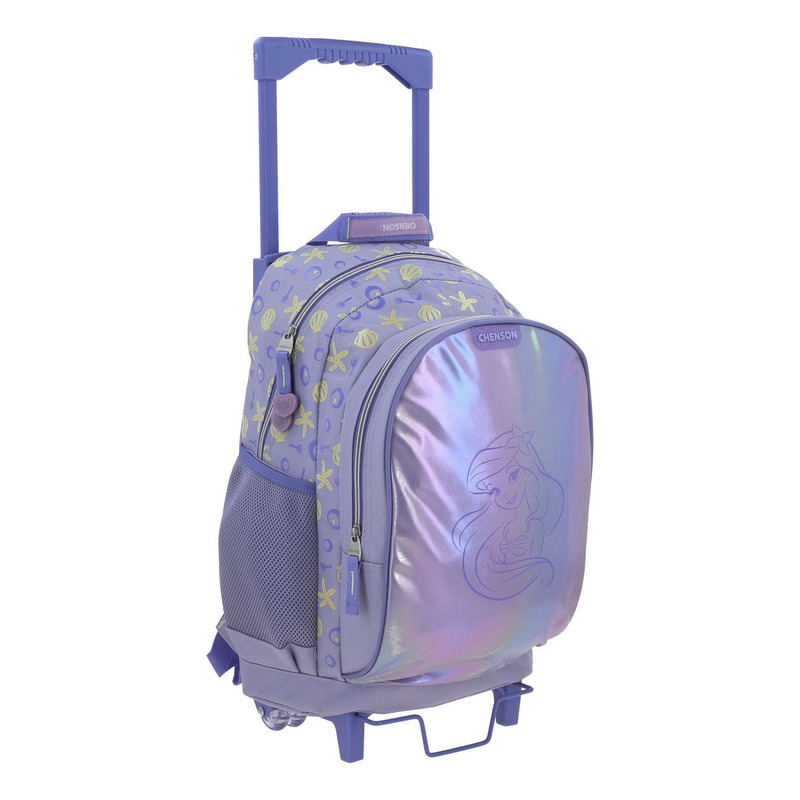 Mochila Grande Con Ruedas Fabrica Chenson Disney Princesas Sirenita Sia Pr70614-v 2