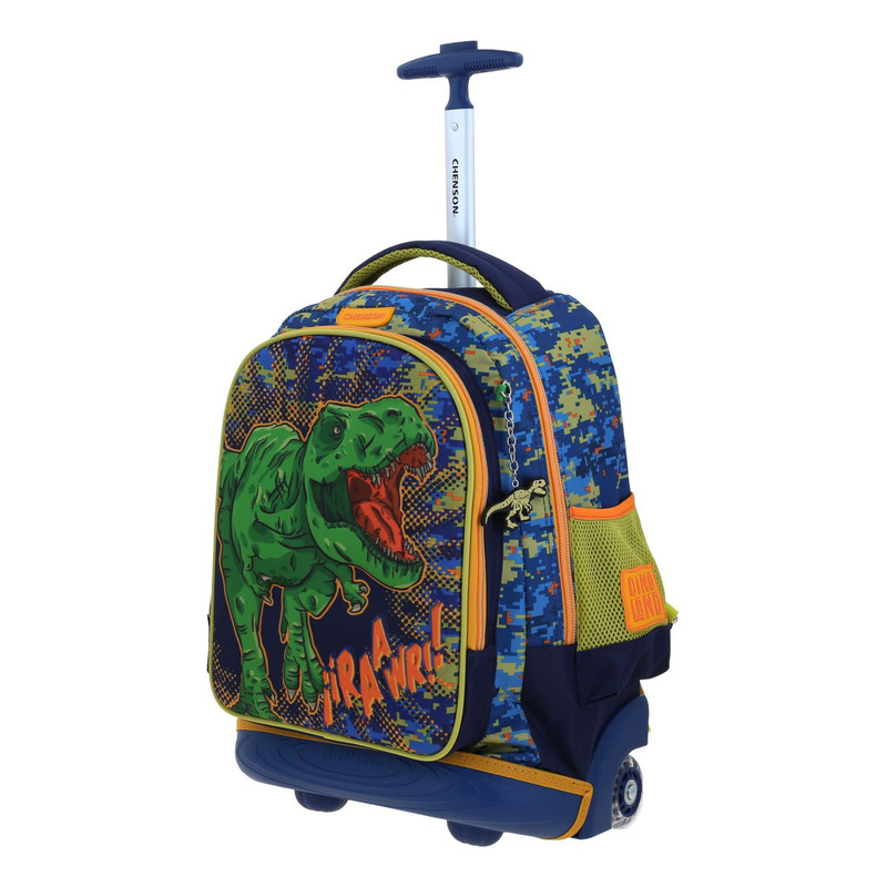 Mochila Grande Con Ruedas Y Luces Led Chenson Dinosaurio T-rex Korav 3