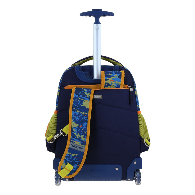 Mochila Grande Con Ruedas Y Luces Led Chenson Dinosaurio T-rex Korav 5