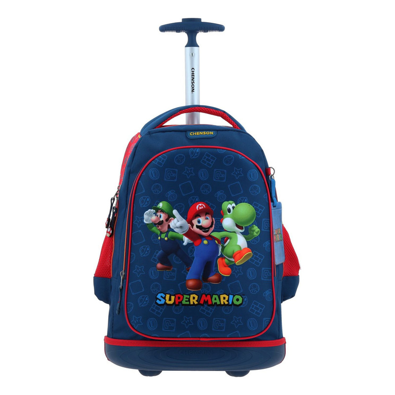 Mochila Grande Con Ruedas Y Luces Led Chenson Mario Gronshi