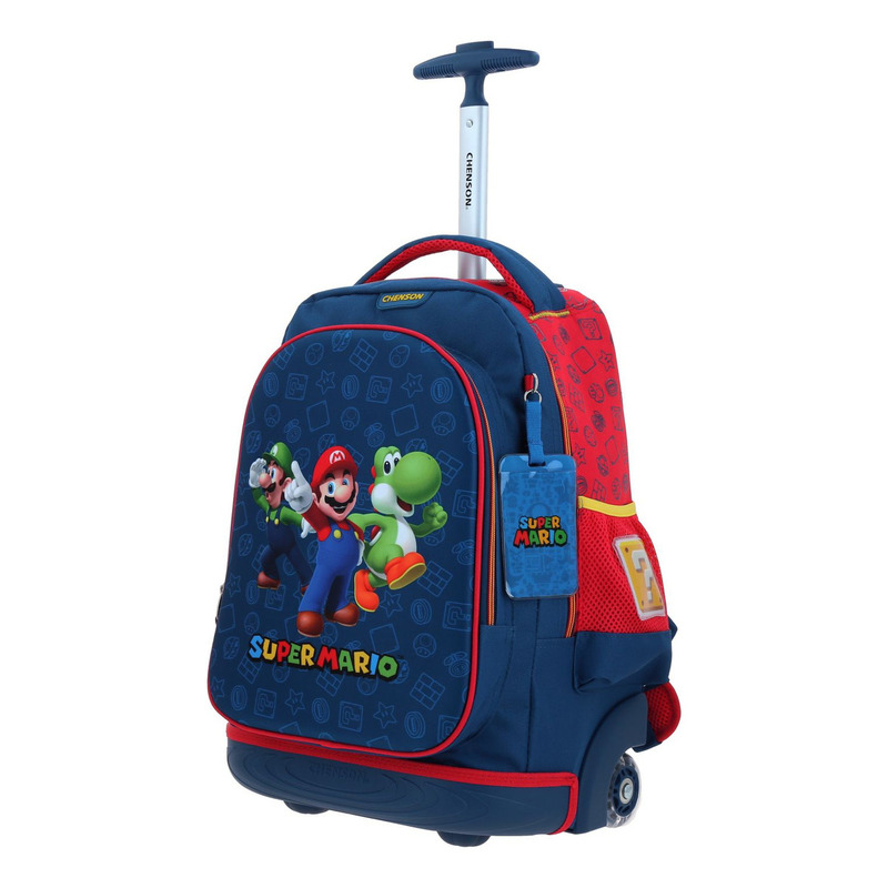 Mochila Grande Con Ruedas Y Luces Led Chenson Mario Gronshi 2