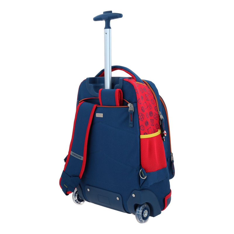 Mochila Grande Con Ruedas Y Luces Led Chenson Mario Gronshi 5