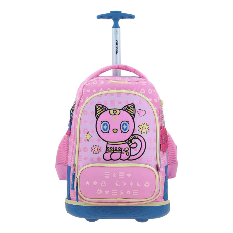 Mochila Grande Con Ruedas Y Luces Led Happy Girl Gispy