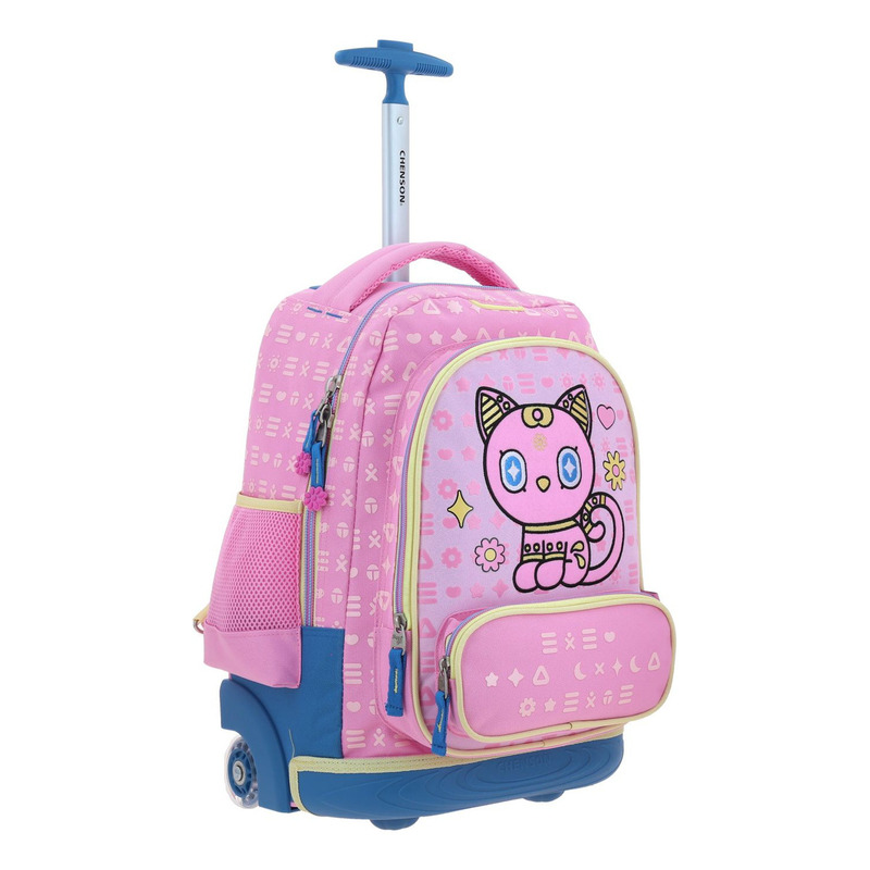 Mochila Grande Con Ruedas Y Luces Led Happy Girl Gispy 2