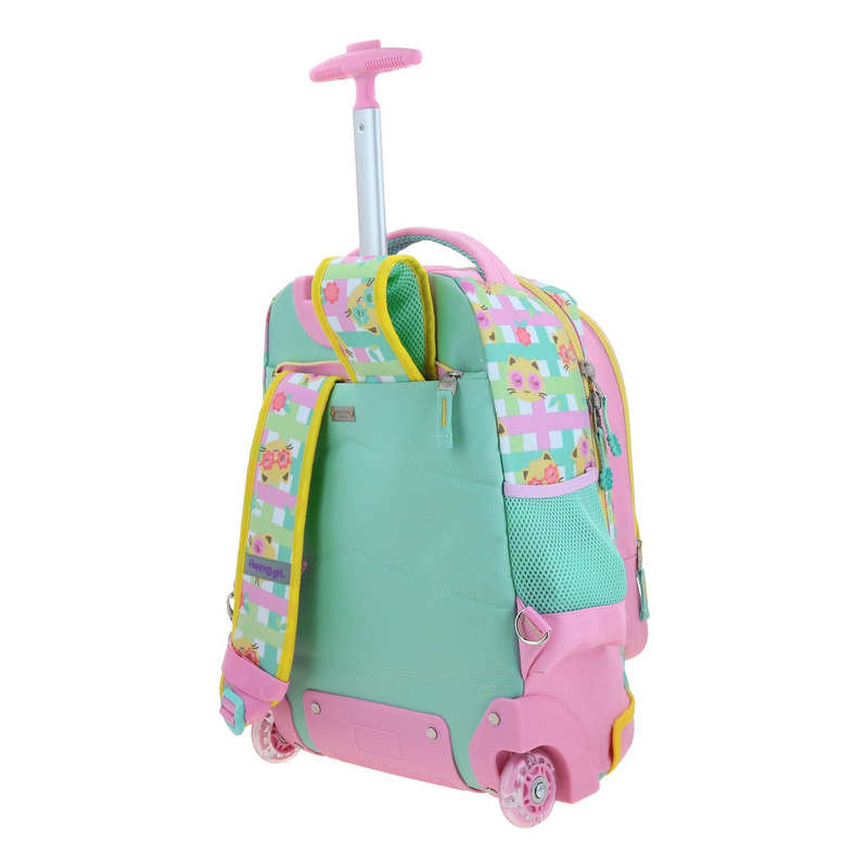 Mochila Grande De Ruedas Con Luz Led Happy Girl Wendy 3