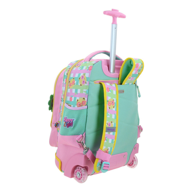 Mochila Grande De Ruedas Con Luz Led Happy Girl Wendy 5