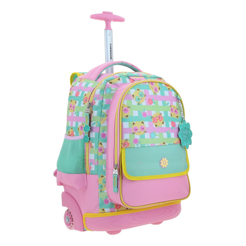 Mochila Grande De Ruedas Con Luz Led Happy Girl Wendy - vista 2