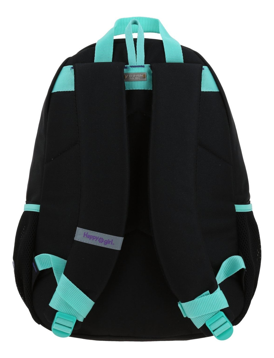 Mochila Grande Escolar Chenson Happy Girl Cienta Para Niña Color Negro Diseño De La Tela Liso 3