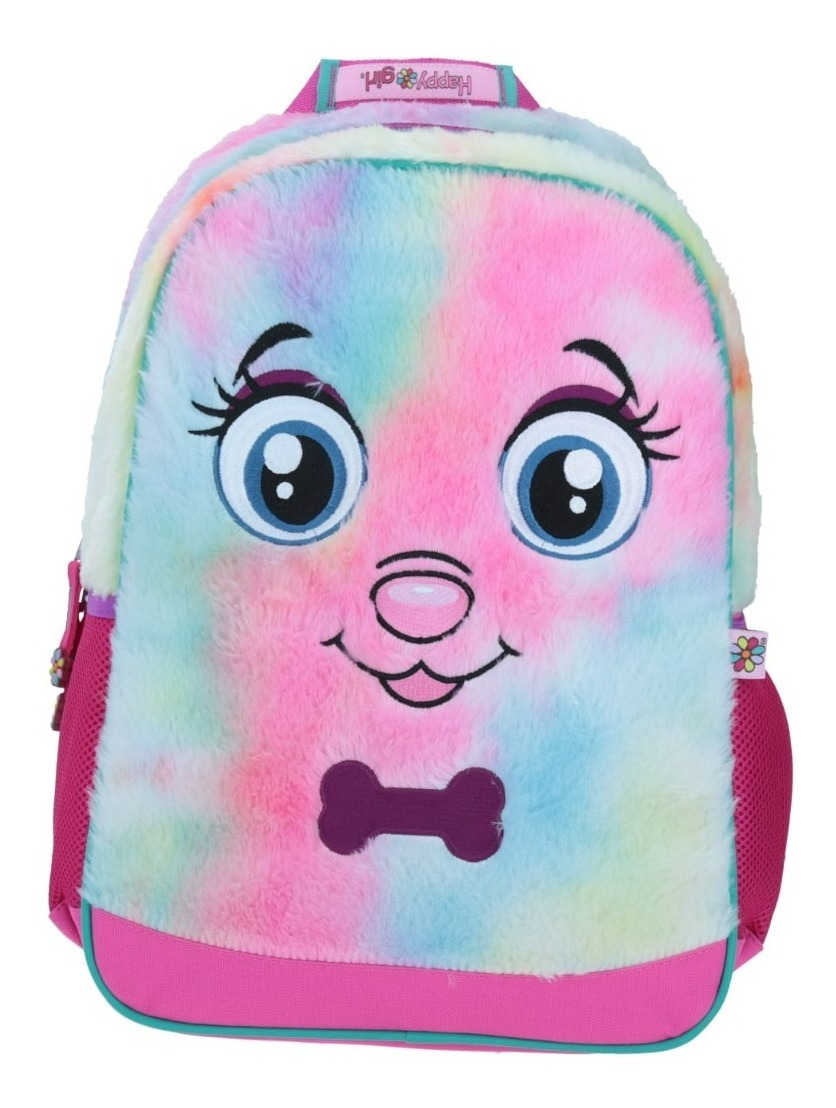 Mochila Grande Rosa Chenson Happy Girl Adha Porta Tablet De