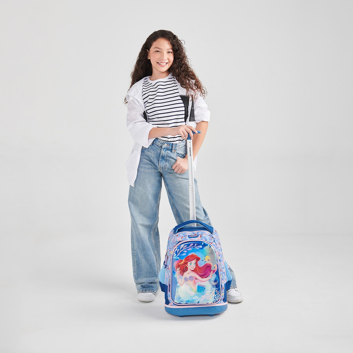 Mochila Grande Ruedas Chenson Disney Princesas Ariel Agry - vista 2