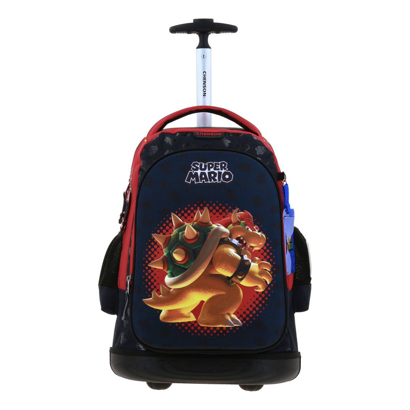 Mochila Grande Ruedas Chenson Mario Bros Bowie