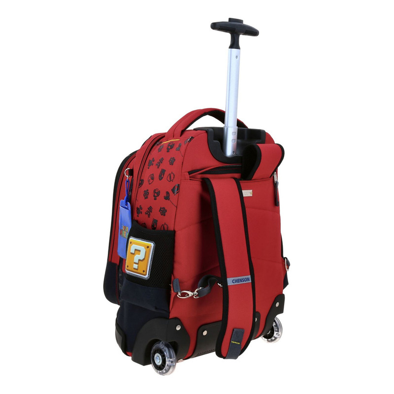 Mochila Grande Ruedas Chenson Mario Bros Bowie 3