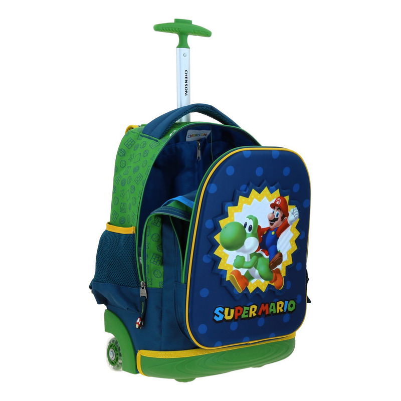 Mochila Grande Ruedas Chenson Mario Bros Yoshi Sploshi 4