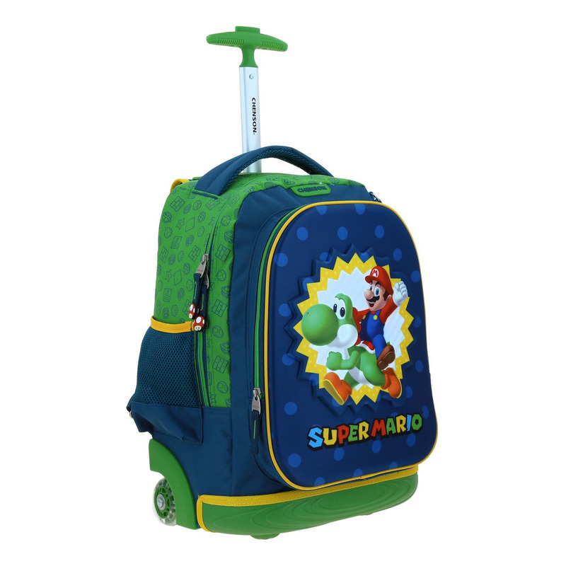 Mochila Grande Ruedas Chenson Mario Bros Yoshi Sploshi 5