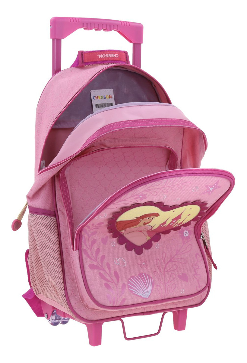Mochila Grande Ruedas Chenson Princesas Ariel Bff 5