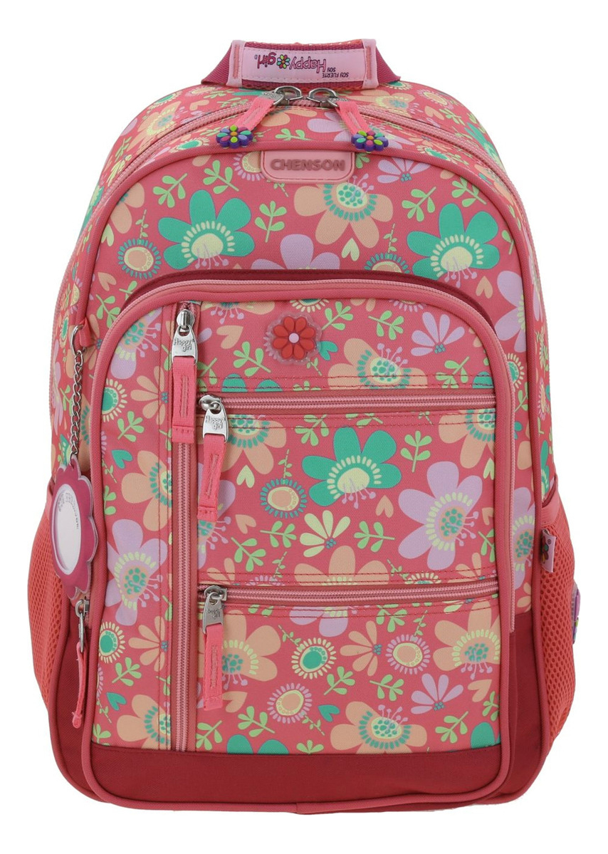 Mochila Happy Girl Floris Primaria Backpack Hg66140-p Color Multicolor