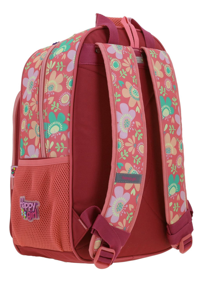 Mochila Happy Girl Floris Primaria Backpack Hg66140-p Color Multicolor 3