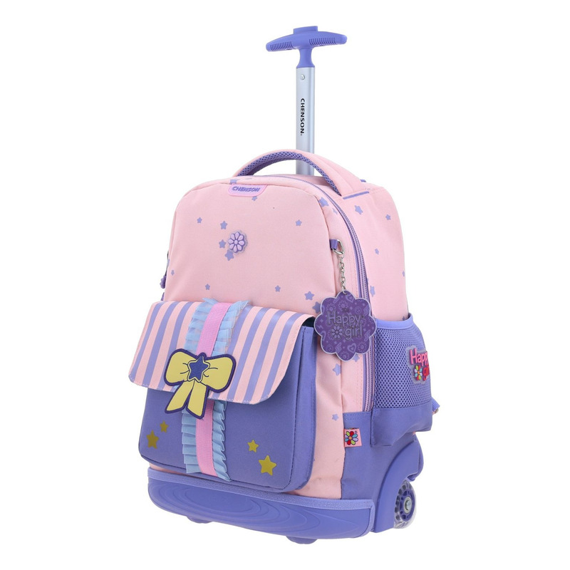 Mochila Happy Girl Gurlic Primaria Con Carro Hg70391-p Color Multicolor 2