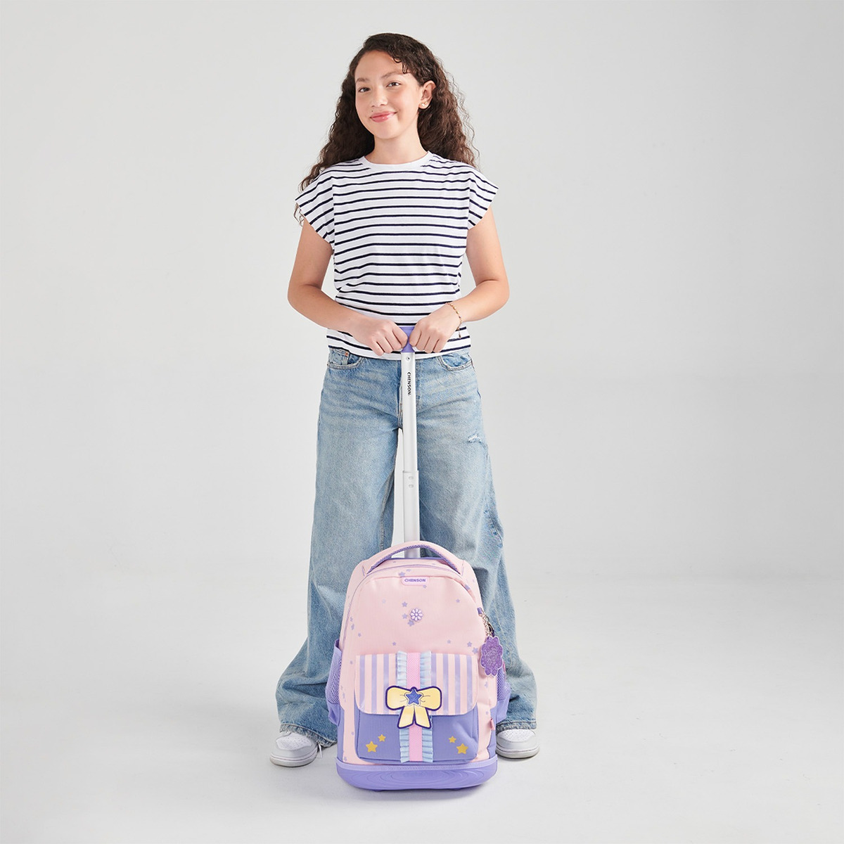 Mochila Happy Girl Gurlic Primaria Con Carro Hg70391-p Color Multicolor - vista 2