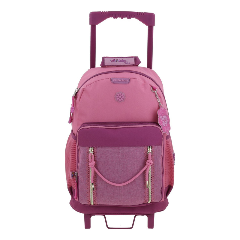 Mochila Happy Girl Tarlait Primaria Con Carro Hg70656-p Color Rosa