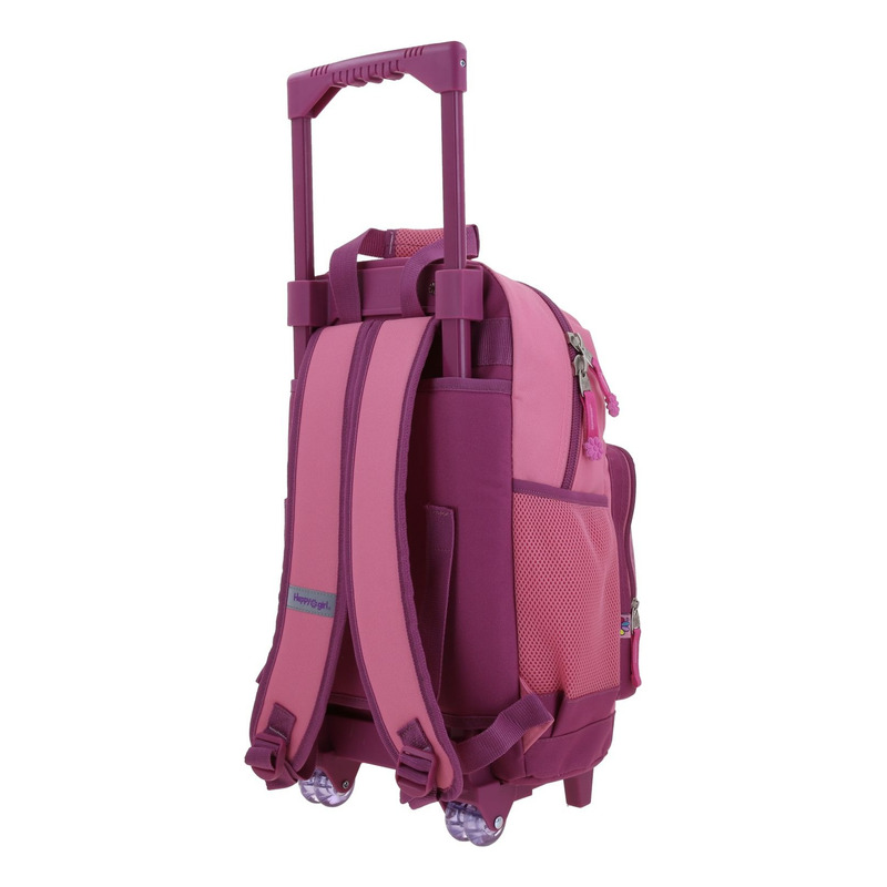 Mochila Happy Girl Tarlait Primaria Con Carro Hg70656-p Color Rosa 4