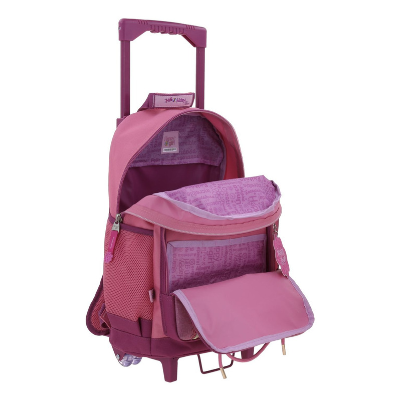 Mochila Happy Girl Tarlait Primaria Con Carro Hg70656-p Color Rosa 5