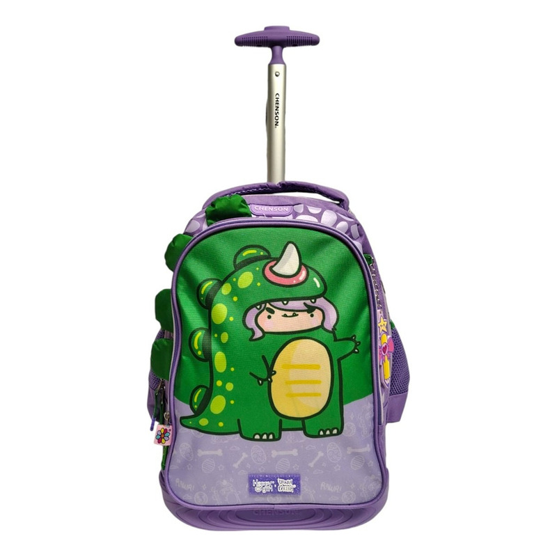 Mochila Happy Girl Vania Bachur Vani Primaria Con Carro Vb70704-v Color Lila
