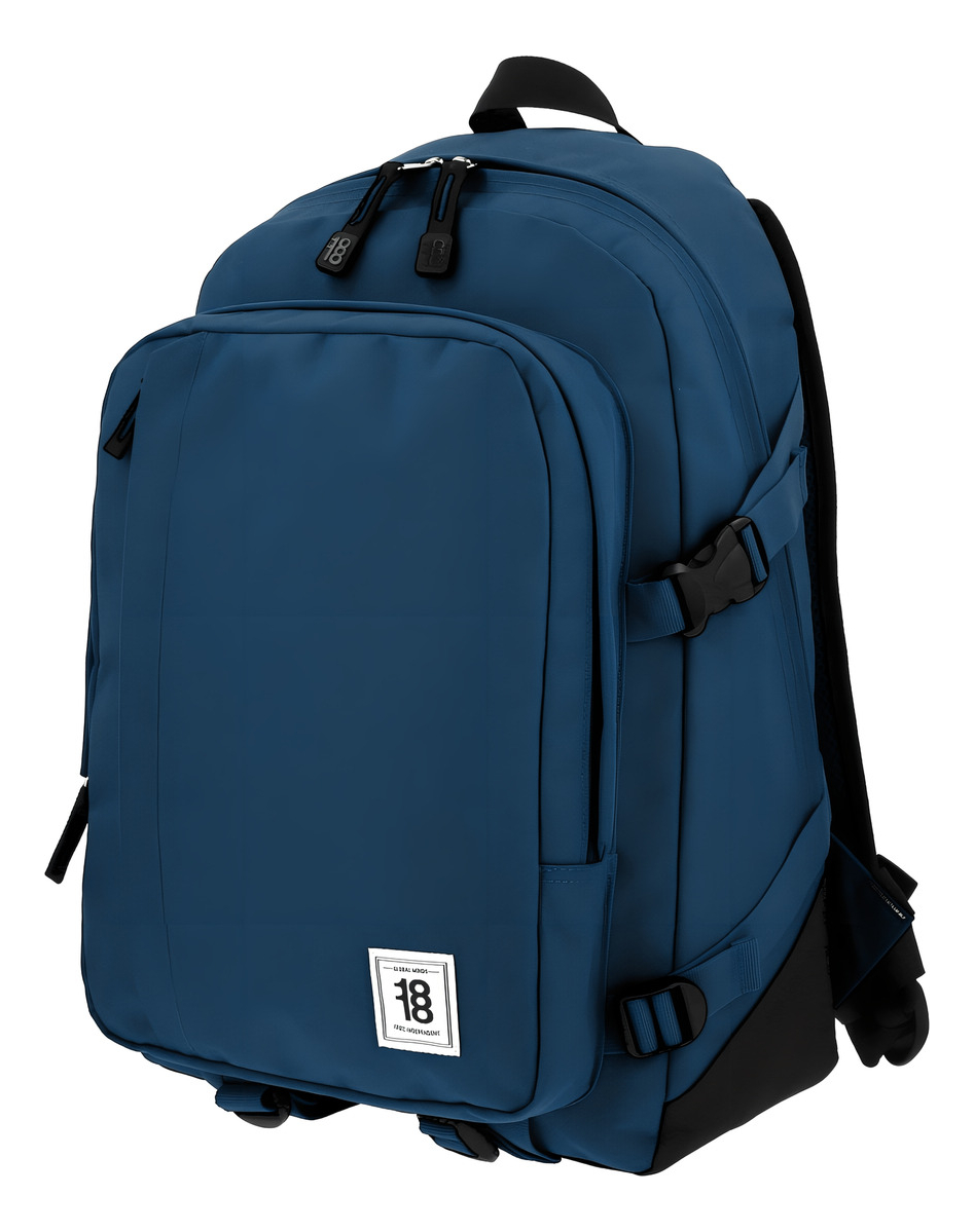 Mochila Juvenil Grande 1818 Chenson Wynn 1865950 Color Azul Oscuro Diseño De La Tela Liso 3