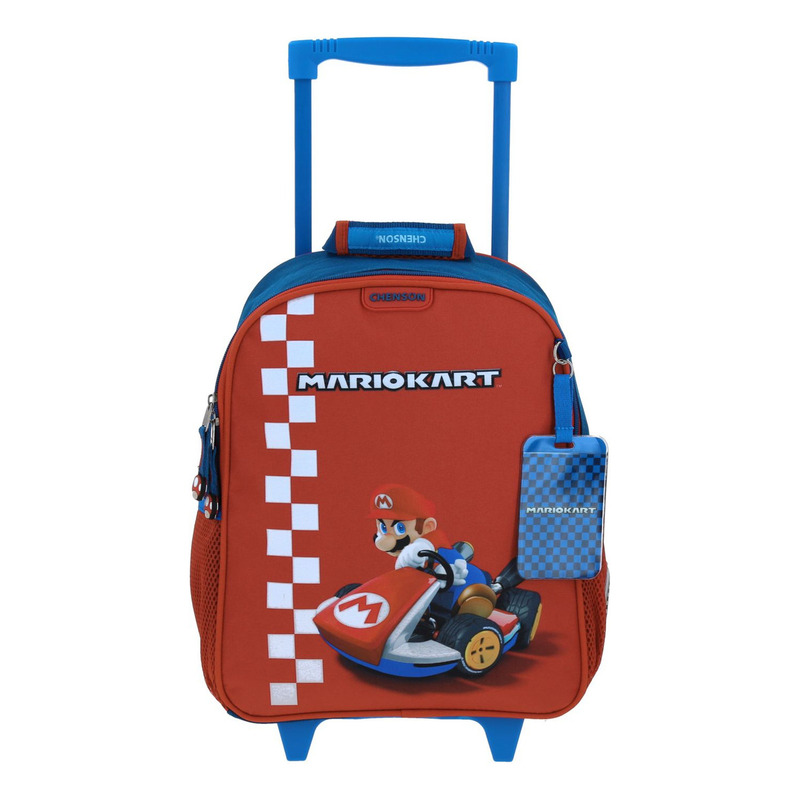 Mochila Mario Bros Brife Kinder Con Carro Mb70213-9 Color Multicolor