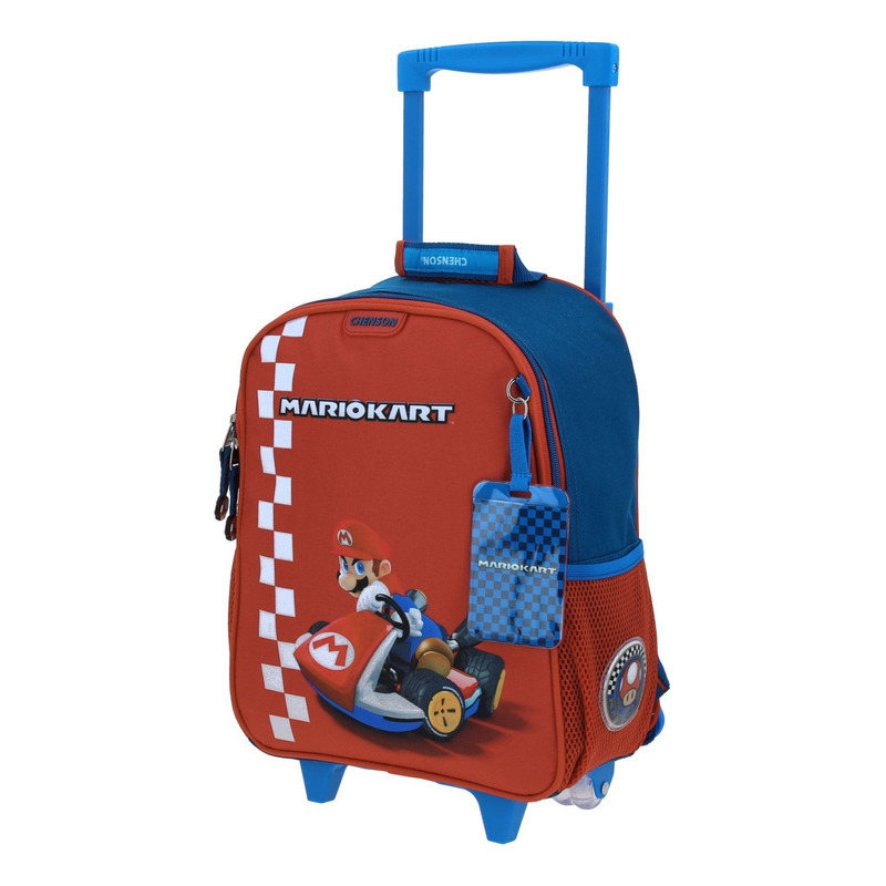 Mochila Mario Bros Brife Kinder Con Carro Mb70213-9 Color Multicolor 2