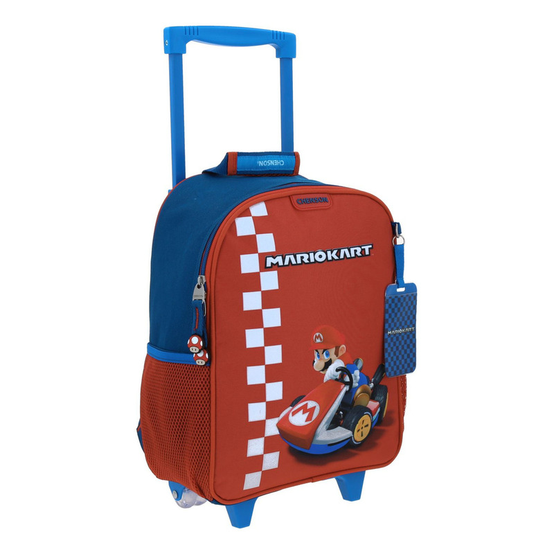 Mochila Mario Bros Brife Kinder Con Carro Mb70213-9 Color Multicolor 5