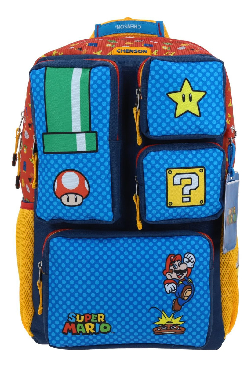 Mochila Mario Bros Onder Primaria Backpack Mb70508-9 Color Multicolor